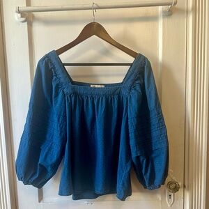 Madewell Chanbray Peasant top Large